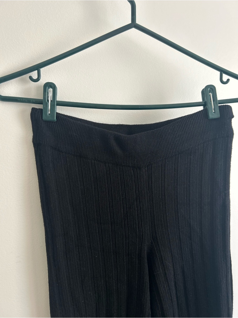 Dynamite Black Ribbed Knit Trousers